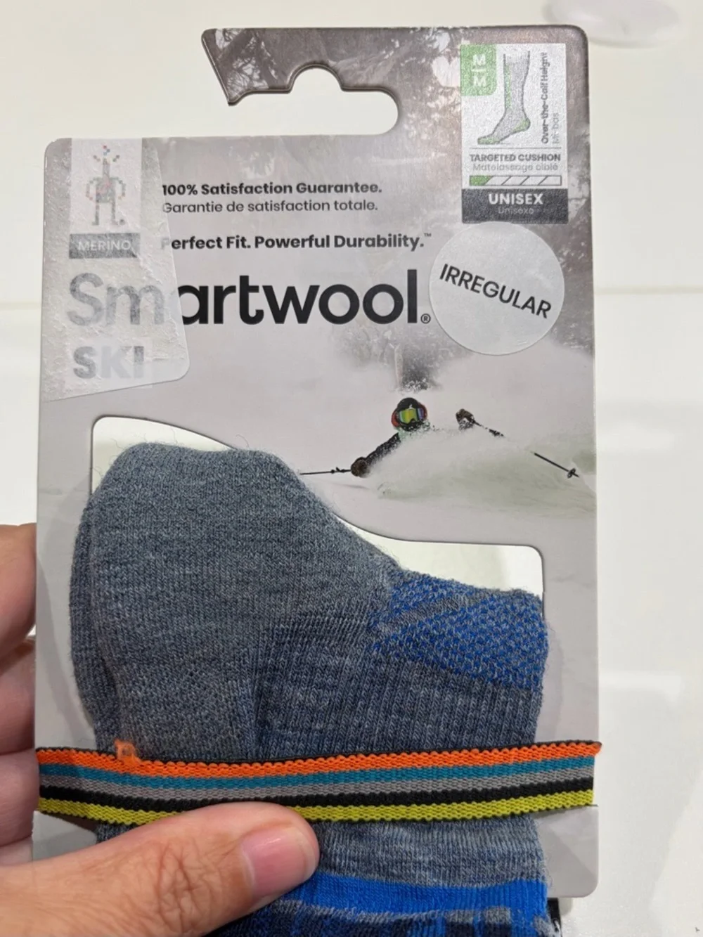 SmartWool Men's Medium Ski Targeted Cushion Summit Shot Socks NWT Pewter Blue